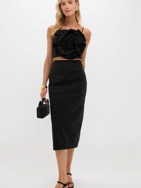 Hyacinthia House Black Skirt and Rose Top